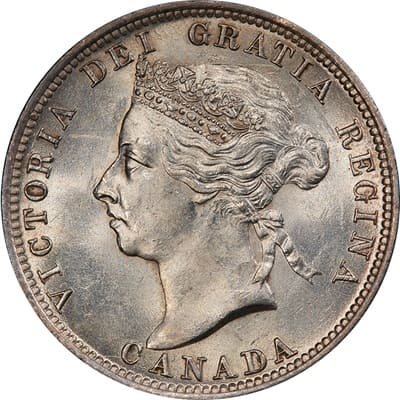 Canadian 1889 20 Cent Value
