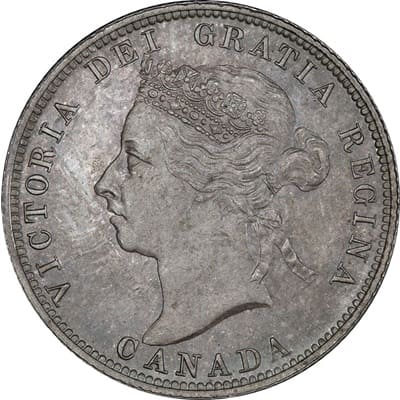 Canadian 1890 20 Cent Value