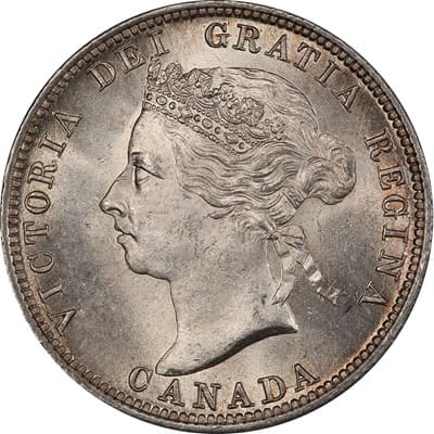 Canadian 1891 20 Cent Value