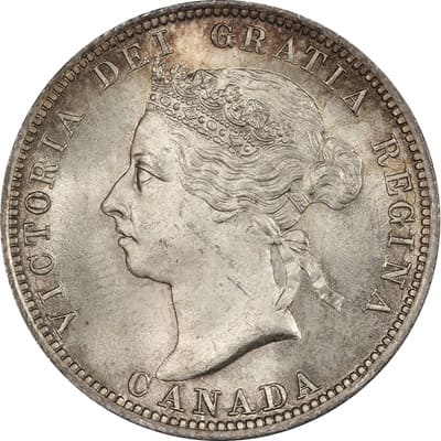 Canadian 1894 20 Cent Value