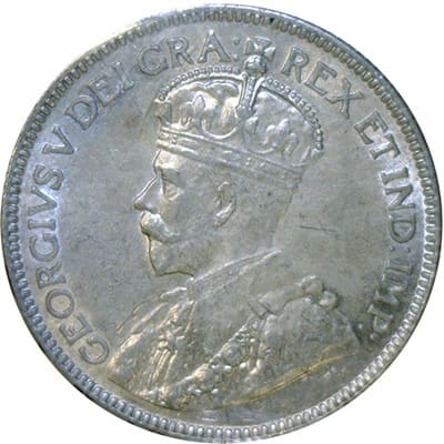 Canadian Canadian 1914 25 Cent Value