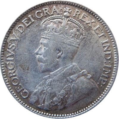 Canadian Canadian 1920 25 Cent Value