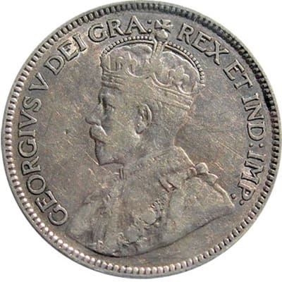Canadian Canadian 1921 25 Cent Value