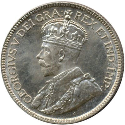 Canadian Canadian 1933 25 Cent Value