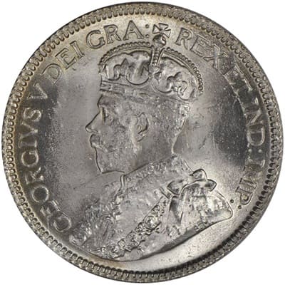 Canadian Canadian 1936 25 Cent Value