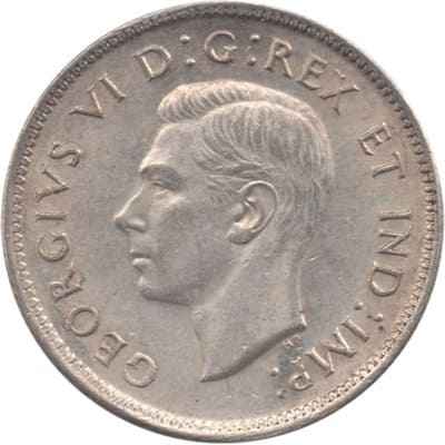 Canadian Canadian 1938 25 Cent Value
