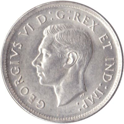 Canadian Canadian 1939 25 Cent Value