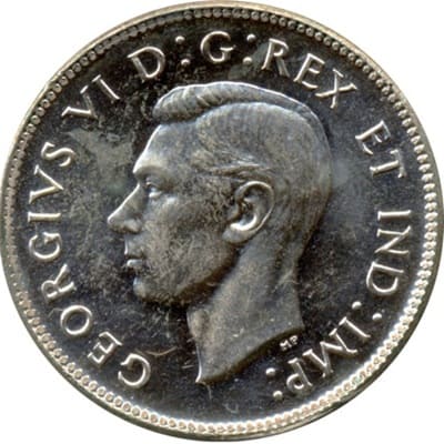 Canadian Canadian 1945 25 Cent Value
