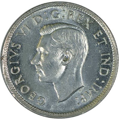 Canadian 1947 25 Cent Value
