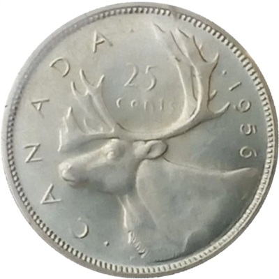 Canadian 1956 25 Cent Value