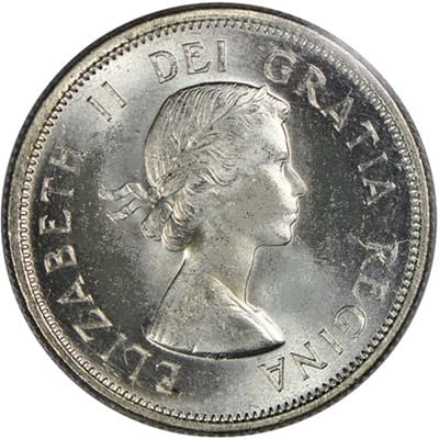 Canadian Canadian 1957 25 Cent Value