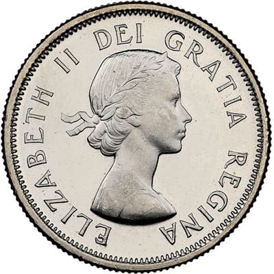 Canadian Canadian 1959 25 Cent Value