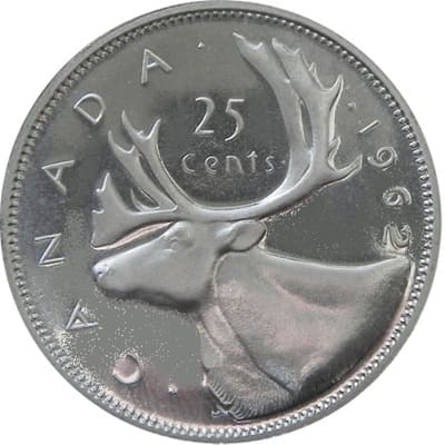 Canadian 1962 25 Cent Value