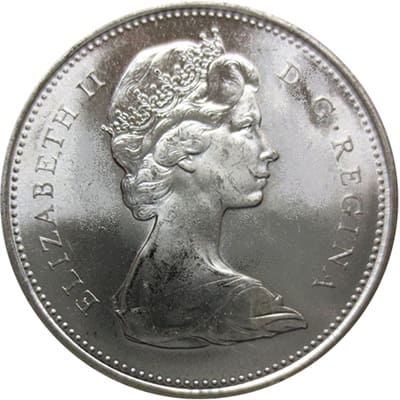 Canadian Canadian 1966 25 Cent Value