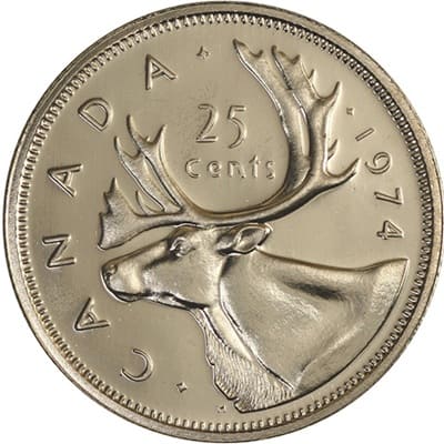 Canadian 1974 25 Cent Value
