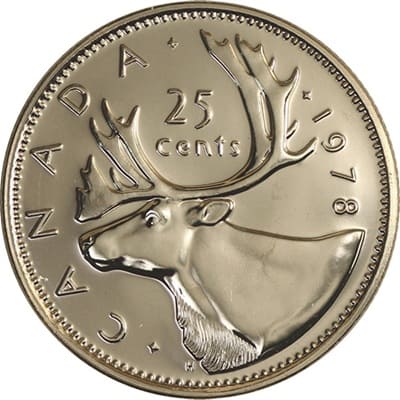 Canadian 1978 25 Cent Value