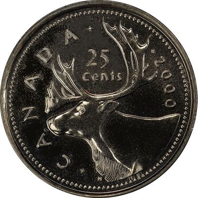 Canadian 2000 25 Cent Value