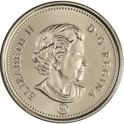 Canadian Canadian 2009 25 Cent Value