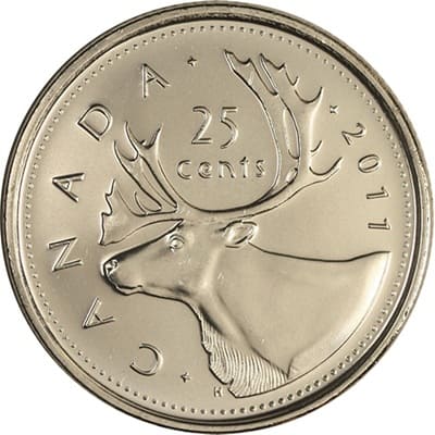 Canadian 2011 25 Cent Value
