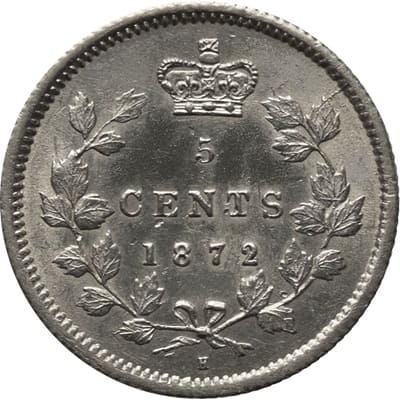 Canadian 1872 Five Cent Value