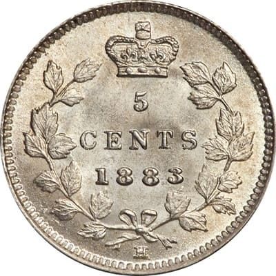 Canadian 1883 Five Cent Value