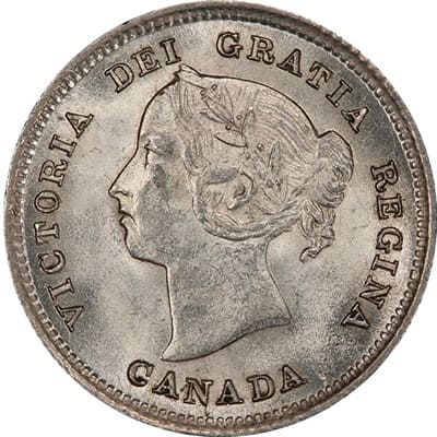 Canadian 1891 Five Cent Value