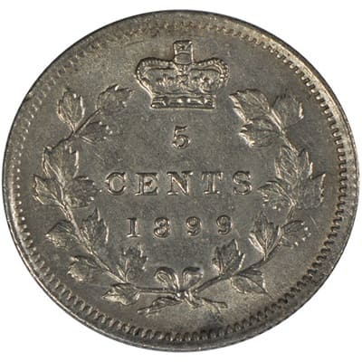 Canadian 1899 Five Cent Value