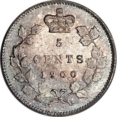 Canadian 1900 Five Cent Value