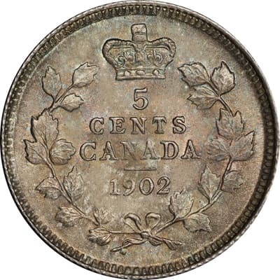 Canadian 1902 Five Cent Value