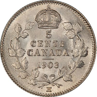 Canadian 1903 Five Cent Value