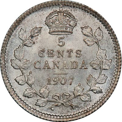 Canadian 1907 Five Cent Value