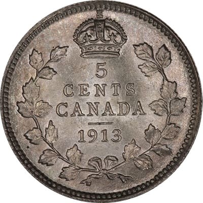 Canadian 1913 Five Cent Value