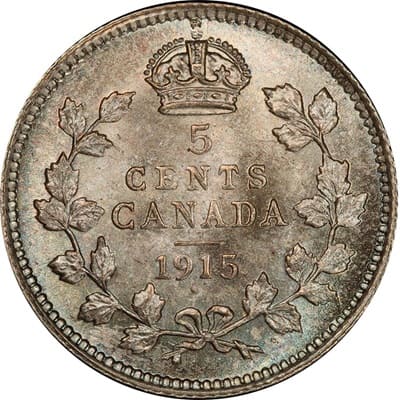 Canadian 1915 Five Cent Value
