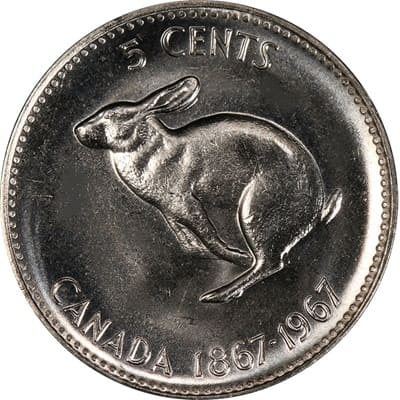Canadian 1967 Five Cent Value
