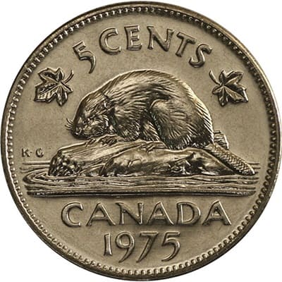 Canadian 1975 Five Cent Value