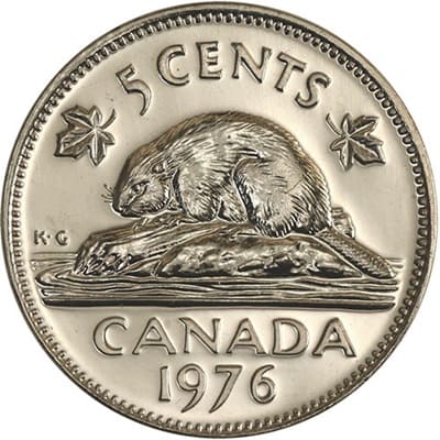 Canadian 1976 Five Cent Value