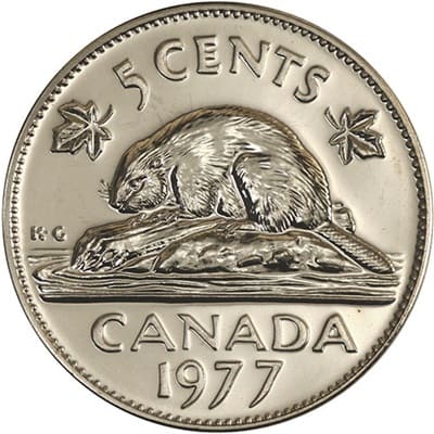Canadian 1977 Five Cent Value