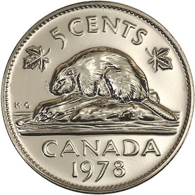 Canadian 1978 Five Cent Value