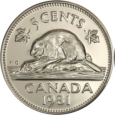 Canadian 1981 Five Cent Value