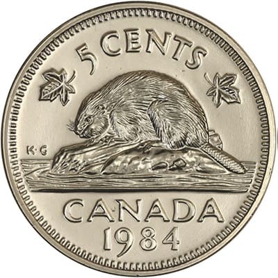 Canadian 1984 Five Cent Value