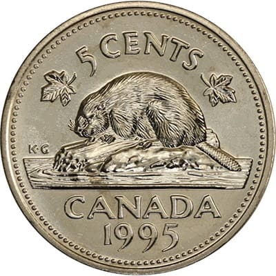Canadian 1995 Five Cent Value