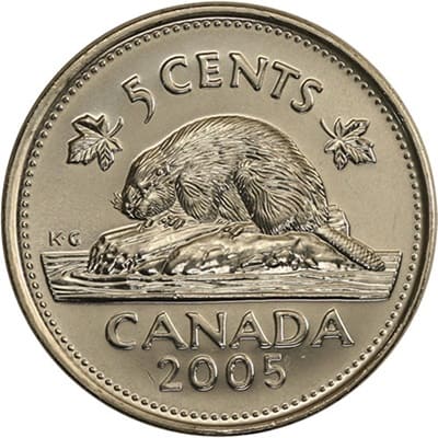 Canadian 2005 Five Cent Value