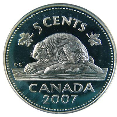 Canadian 2007 Five Cent Value