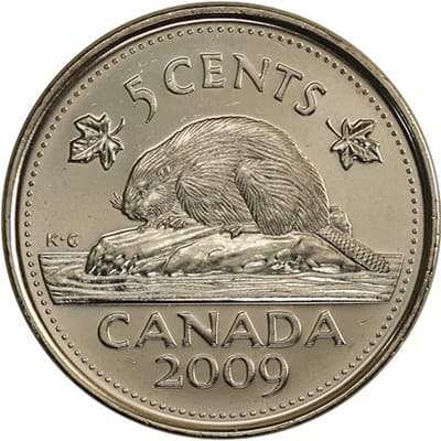 Canadian 2009 Five Cent Value
