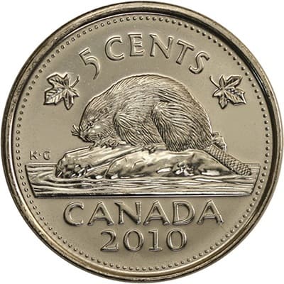 Canadian 2010 Five Cent Value