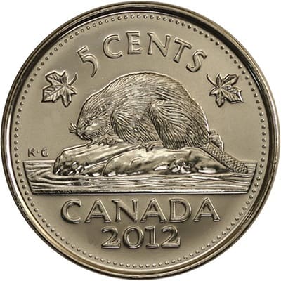 Canadian 2012 Five Cent Value