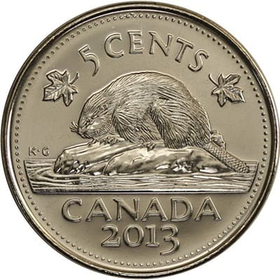 Canadian 2013 Five Cent Value