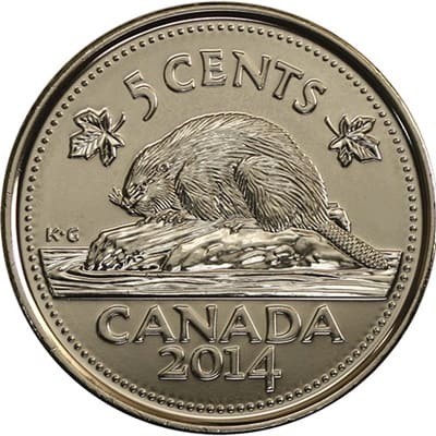 Canadian 2014 Five Cent Value
