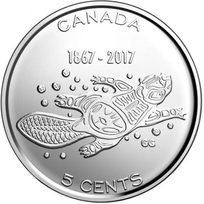 Canadian 2017 Five Cent Value