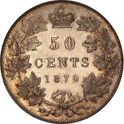 Canadian 1870 50 Cent Value